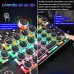 Clavier de jeu chamza® RGB avec convertisseur de bouton multimédia clavier mécanique de type machine à écrire USB 104 touches bleu Switch clavier de jeu et d'ordinateur de bureau